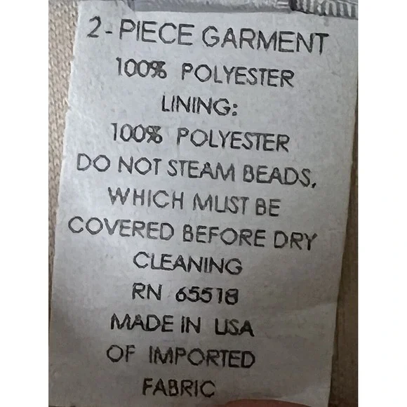 VTG Patra Women's Dress Formal Size 12 Shimmer Sleeveless Cream / Tan NWT - Picture 4 of 8